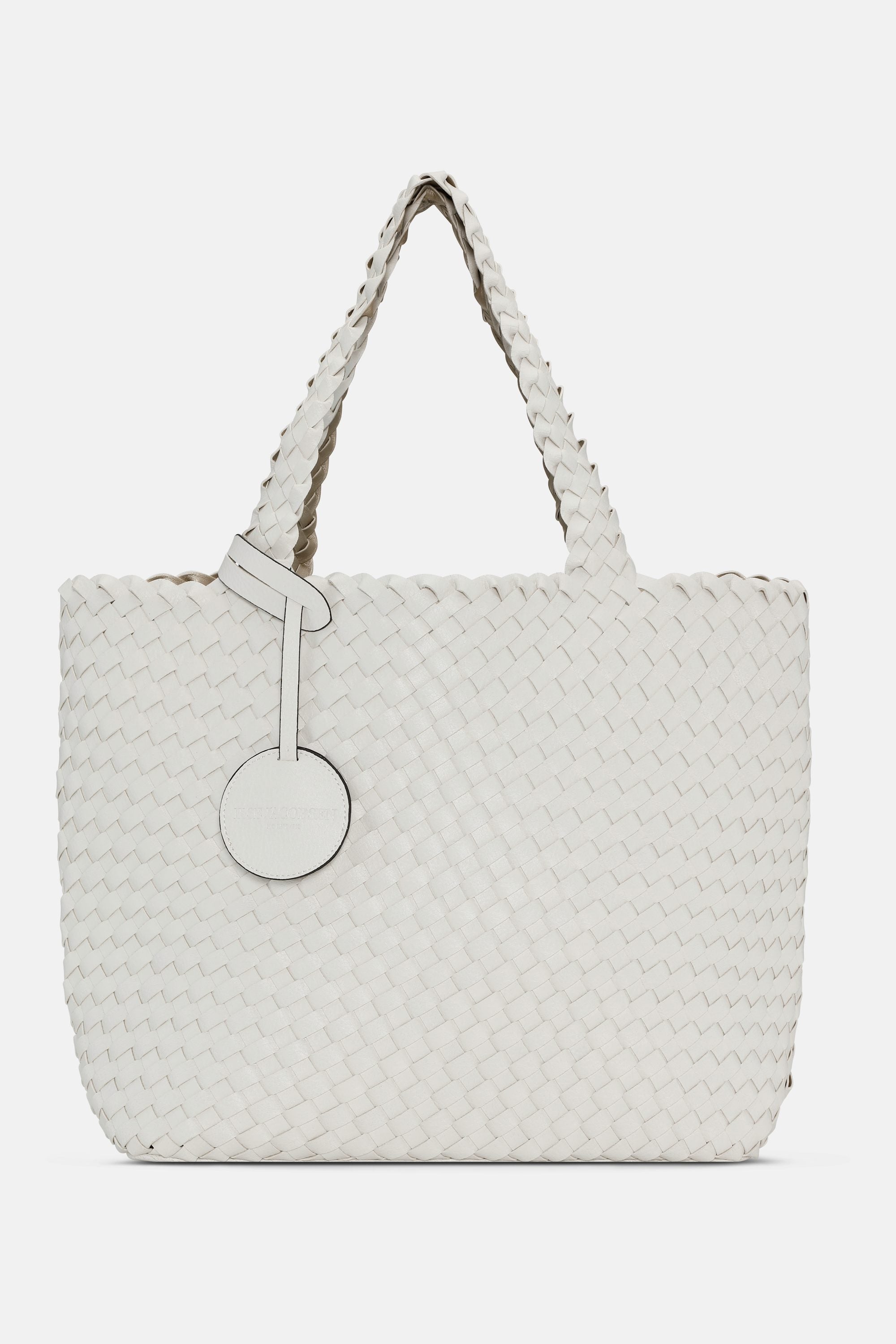 Tote Bag Flettet - White Platin